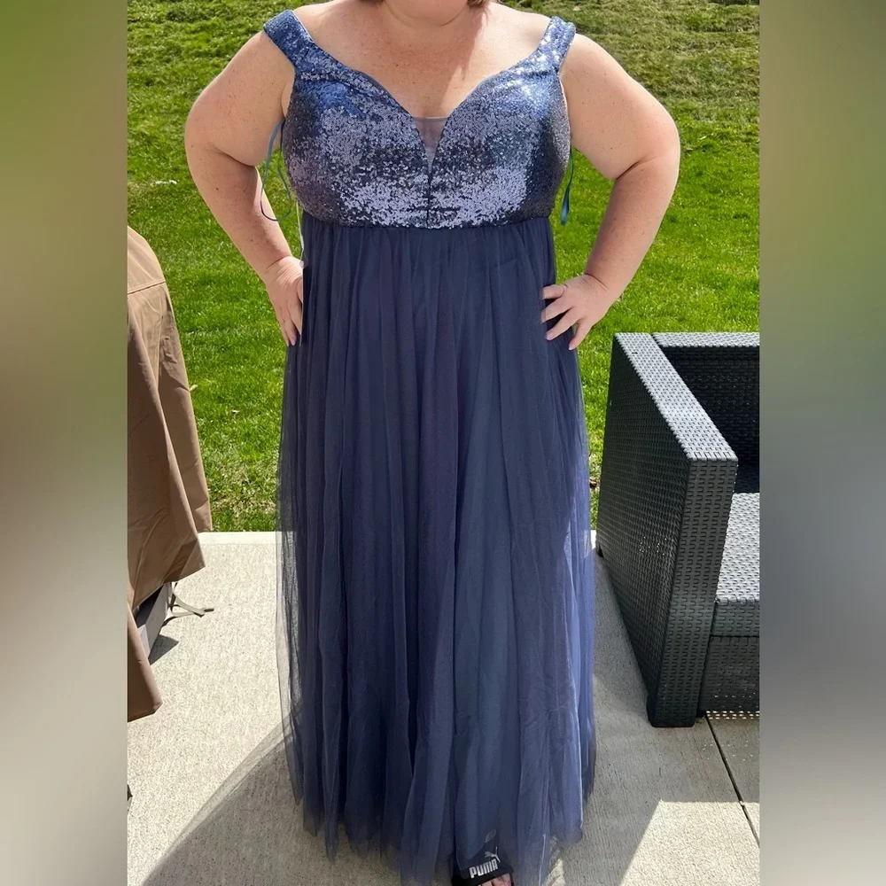 Ever-Pretty Evening Formal Dress - Size 18 - Haze Blue - NWT - Picture 1 of 6